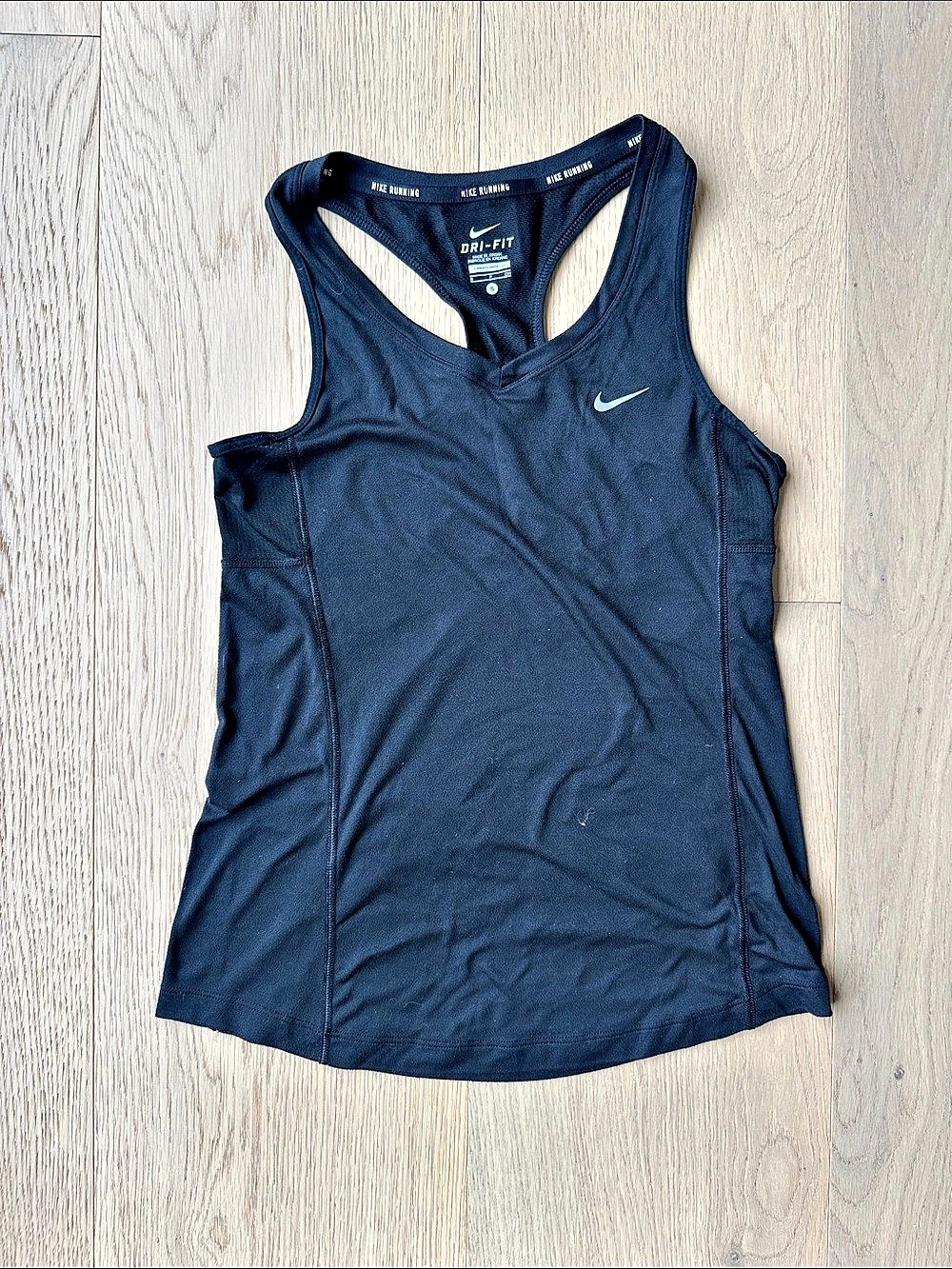 Nike Running Dri-FIT Racerback Tank Top Women’s Small Black Jogging Train Gym
